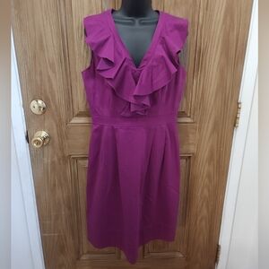 Elegant Purple Ruffle Dress